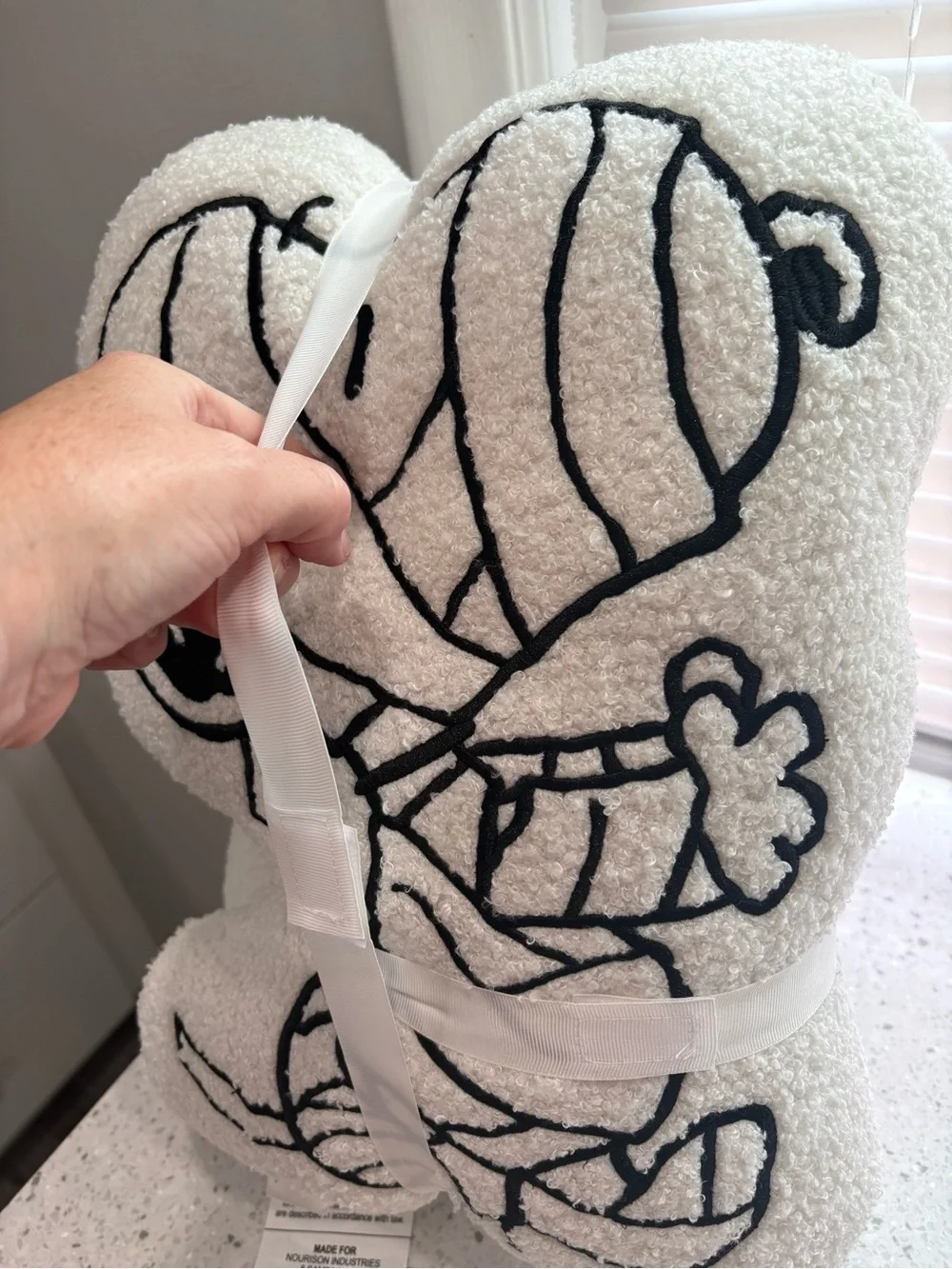 Peanuts Woodstock Decorative Throw Pillow - White & Yellow